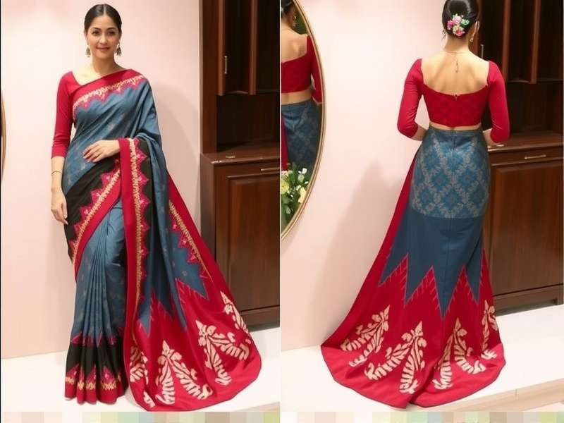 Community-created Diwali saree design that won contest Winning Diwali saree design from Tom S Sari Surprise
