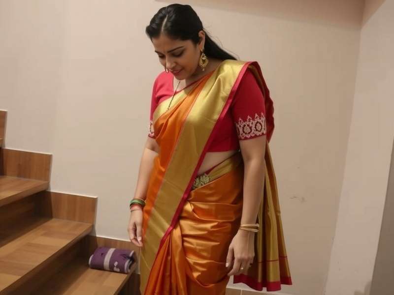 Fashion show outfit inspired by the mobile game Real-life saree inspired by Tom S Sari Surprise